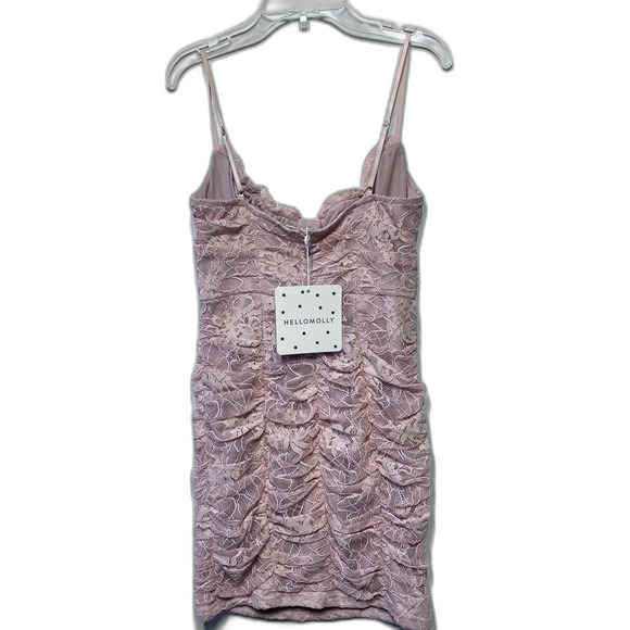 Hello Molly Letters on Love Lace Mini Dress in Pink M NWT - Picture 12 of 14